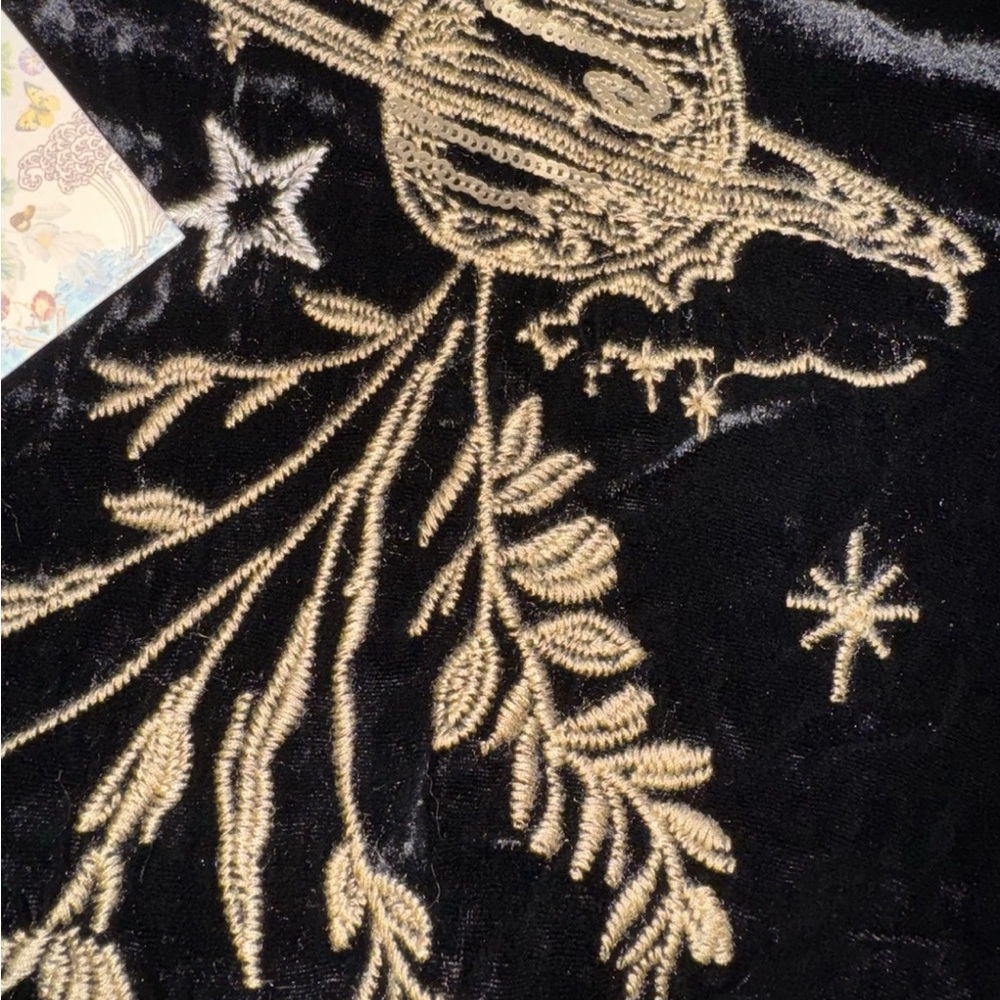 Johnny Was heavily embroidered celestial Miaora Velvet Kimono Shirt/Jacket NWT - Picture 7 of 16